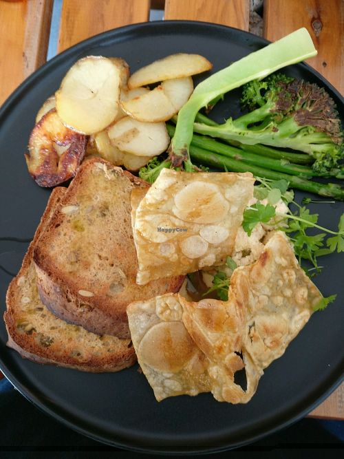 Vegan big breakfast at Particle Cafe in Avondale Heights