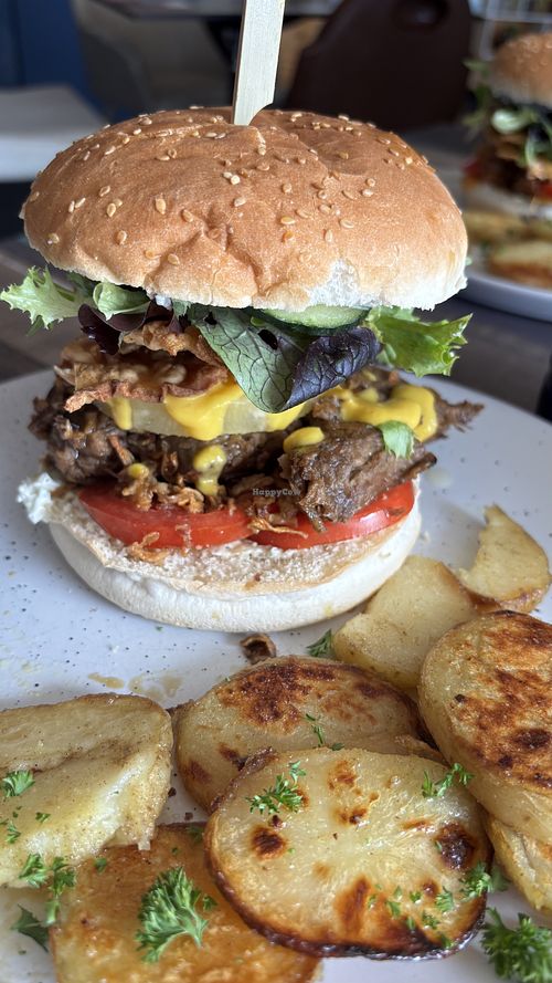 VIP burger. Deliciouss  at Particle Cafe in Avondale Heights