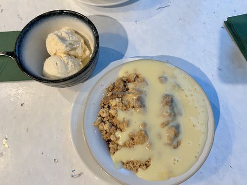 cherry crumble  at Stem & Glory in Cambridge