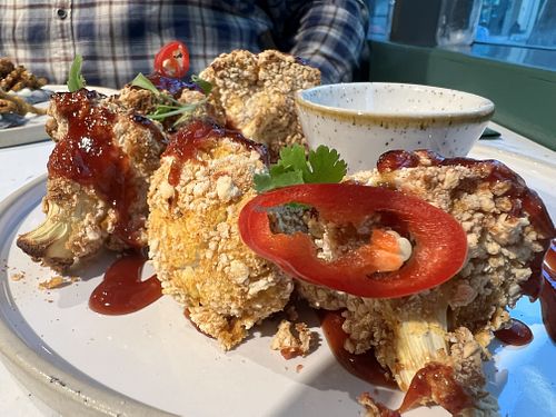 cauliflower wings  at Stem & Glory in Cambridge