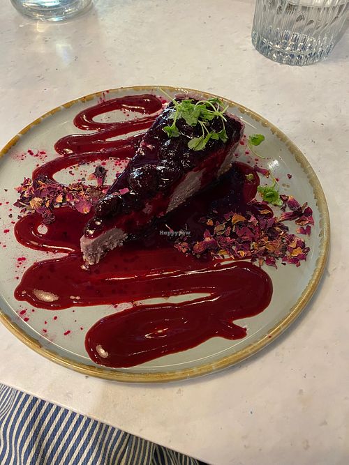 raspberry cheesecake at Stem & Glory in Cambridge