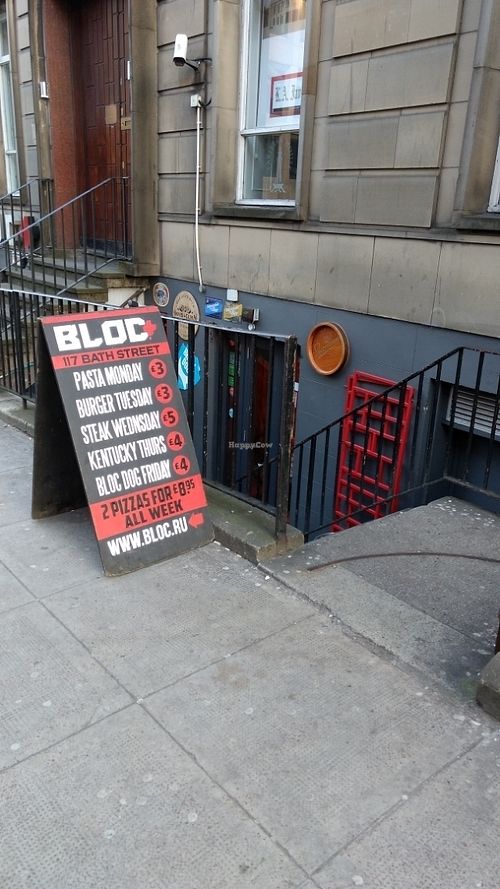 outside at Bloc Bar Glasgow in Glasgow