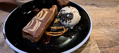 Salted Caramel Cheesecake at Bloc Bar Glasgow in Glasgow