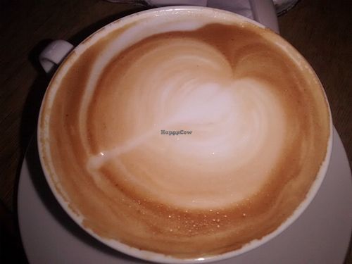 Latte at Hidden Lane Tea Room in Glasgow