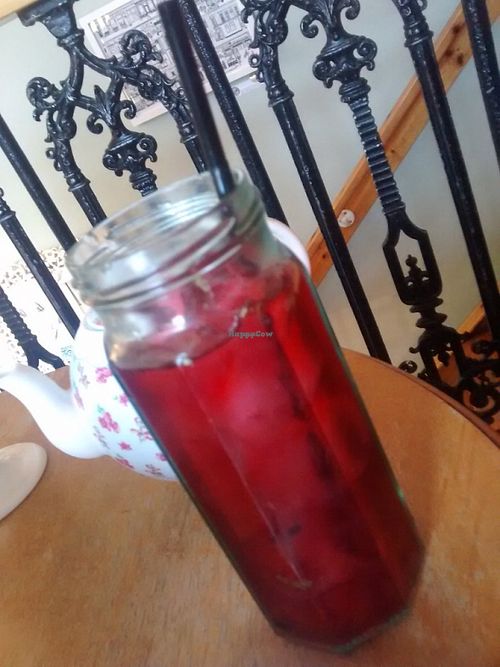Fruit tea at Hidden Lane Tea Room in Glasgow