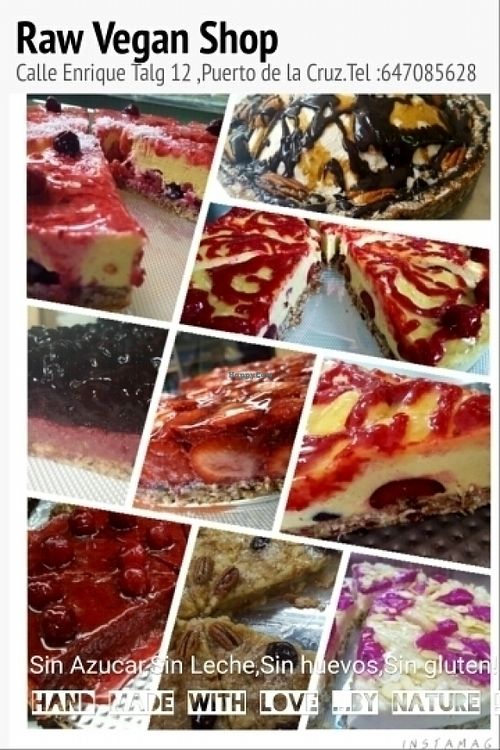 raw vegan tarts  at Raw Vegan International in Tenerife