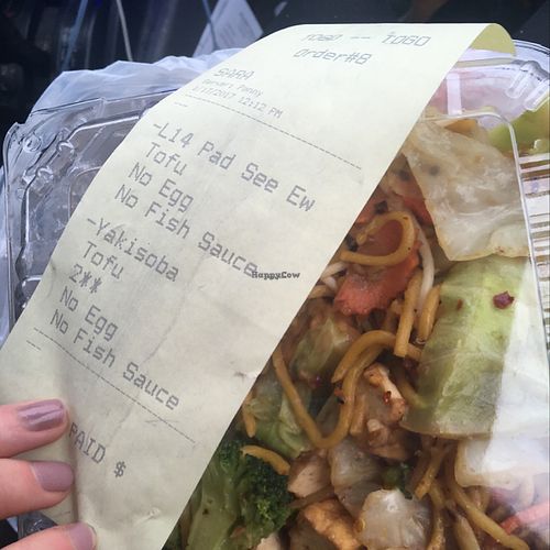 yakisoba medium spice  at Planet Thai in Vancouver