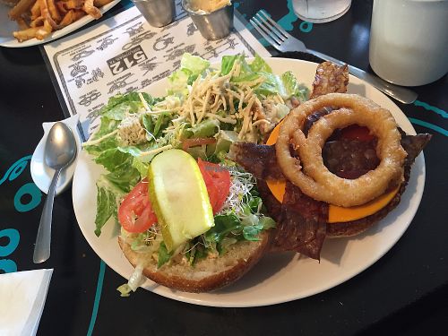 Vegan Beacon Burger. at Fish on Fifth in Sidney