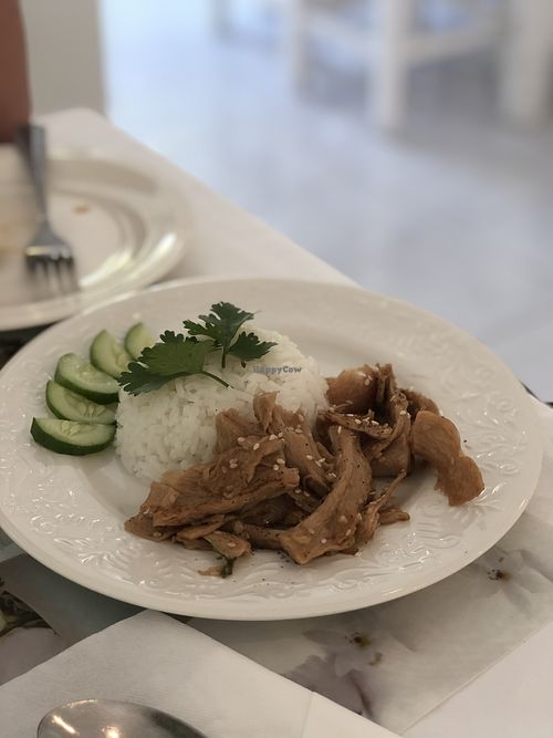 Vegan fried pork at My Home Cafe & Vegetarian in Chiang Mai