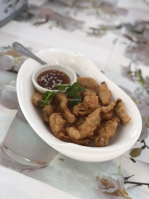 Crispy fried eringi again at My Home Cafe & Vegetarian in Chiang Mai