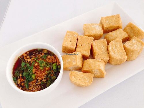 Deep fried tofus at My Home Cafe & Vegetarian in Chiang Mai