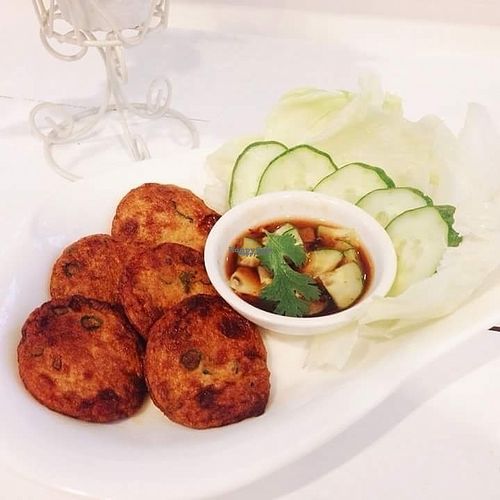 Fried vegetarian-paste balls  at My Home Cafe & Vegetarian in Chiang Mai