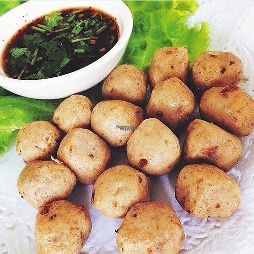 Deep fried mushroom balls at My Home Cafe & Vegetarian in Chiang Mai