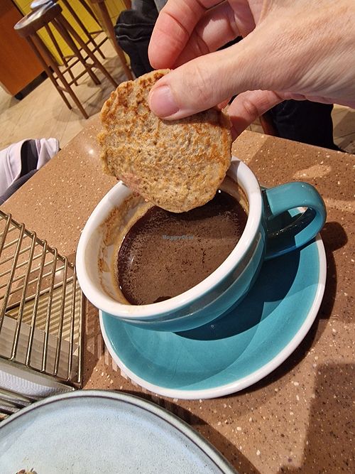 This is how tiny the soggy undercooked pancakes are, you only get 5. at Mr. Fox in Riga