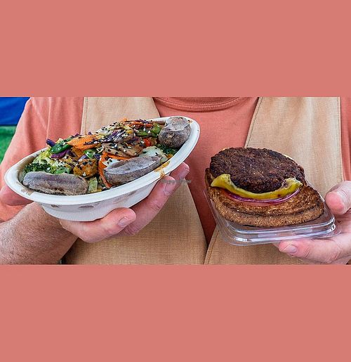 Asian Stir Fry and the Plant Burger (revealed) at Organika Kitchen in Southport