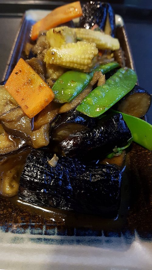 Chinese basil eggplant. Tasted absolutely incredible. Drool-worthy! at Vita Bella - Lu Miao in Taipei