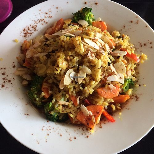 vegan biryani at Cafe Namaste in Jaco