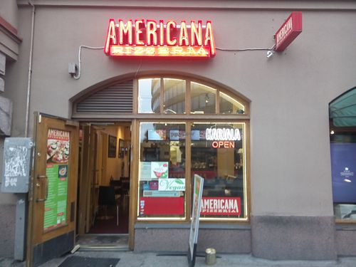 The shop front. at Americana Pizzeria in Helsinki
