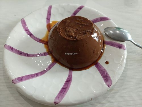 Menu of the day / Dessert / Carob crème caramel at Natu in Santander