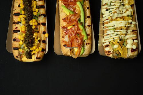 Green dog at Burger Green  in Pereira