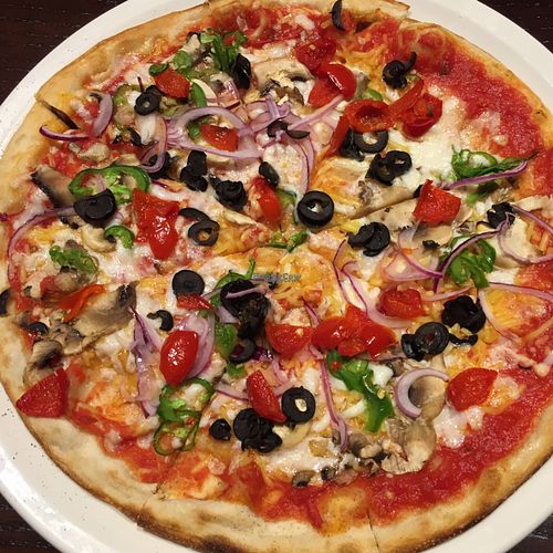 Vegan pizza at Stonebaked Pizza Co in Nottingham