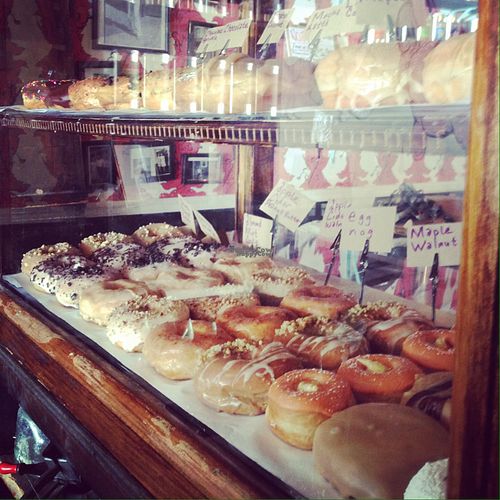 so many donuts at Dun-Well Doughnuts in New York City