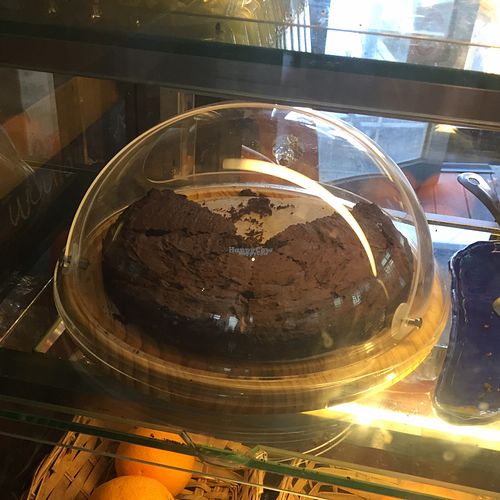 vegan pumpkin dark chocolate cake at Slunch Factory - 슬런치 팩토리 in Seoul