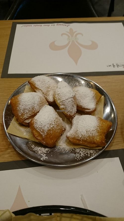 Beignet!!!!! My family loves it so much! But, unfortunately, this contains egg in them. :( at Lagniappe in Seongnam