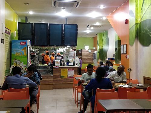 Restaurant interior at Ananda Bhavan - 448 Serangoon Rd in Central Singapore