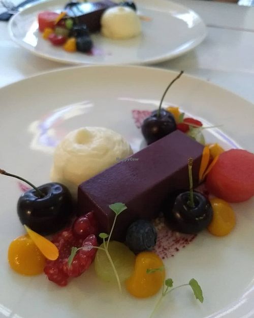 Berry panacotta at Bij Albrecht in Eindhoven