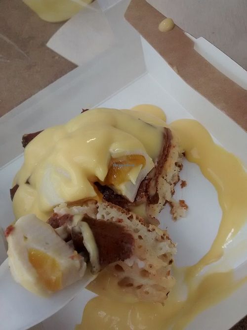 eggs benedict at Sgaia's Vegan Mheat in Paisley