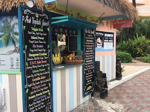 Smoothies and juices  at Eduardo's Beach Shack in Palm Beach