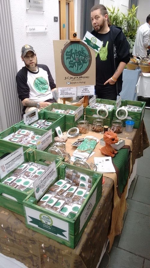 At edinburgh vegfest, be carful the force is strong in the shire. at Shire Snax in Musselburgh