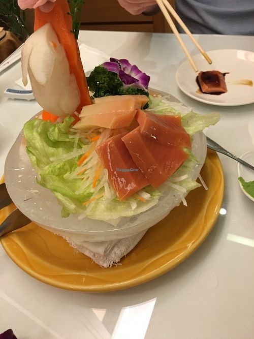 Veggie Sashimi at Zhòng Liú SùShí 眾流素食 in Taipei