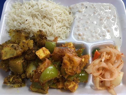 A two item combo at baba sweets at Baba Sweets in Canoga Park