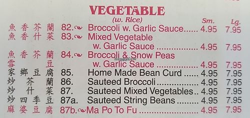 Menu at China Wok in New Port Richey