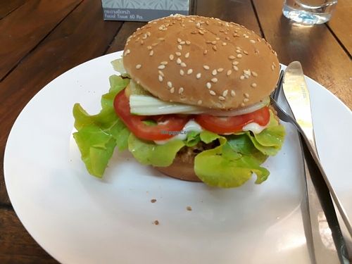 Soy Burger at Govinda's Restaurant in Krabi