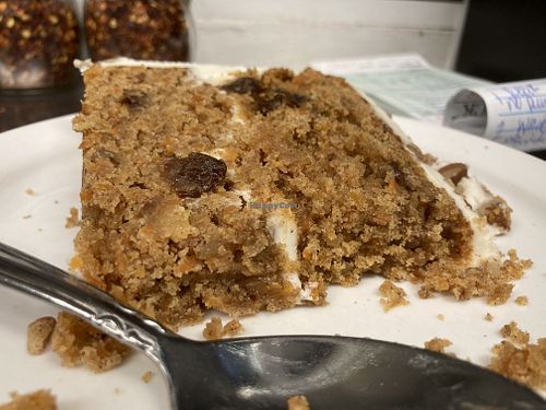 Vegan carrot cake, just perfect at Peekaboo Canyon Wood Fired Kitchen in Kanab