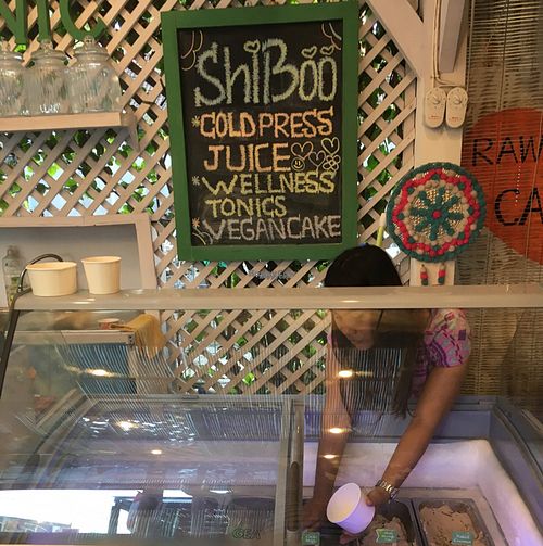 icecream counter at ShiBoo Organic Superfood Cafe in Kerobokan Kelod