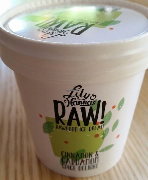 raw ice cream at Organico in Stockholm