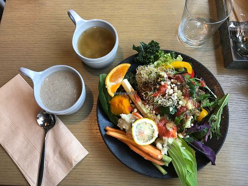 Salad buffet. Includes soups and various side dishes too! at Cosme Kitchen Adaptation - Atre West in Tokyo