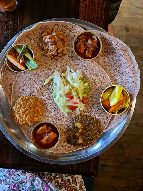 Vegan platter for two at The Abyssinian  in Kensington