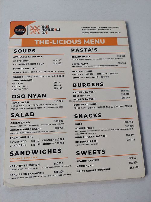 Chicken bouillon in all soups... at Souposo in Paramaribo