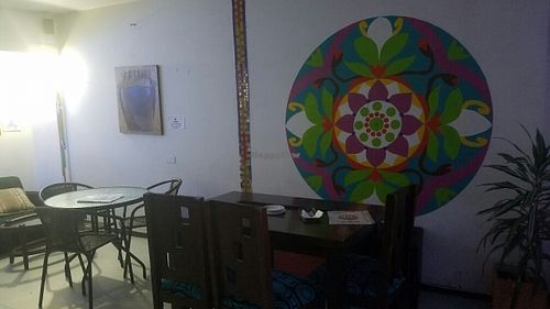 inside at Sinergiarte in Bogota