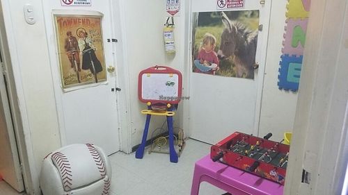 kids area at Sinergiarte in Bogota