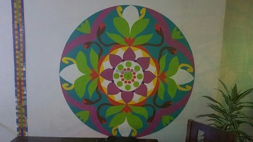 the wall at Sinergiarte in Bogota