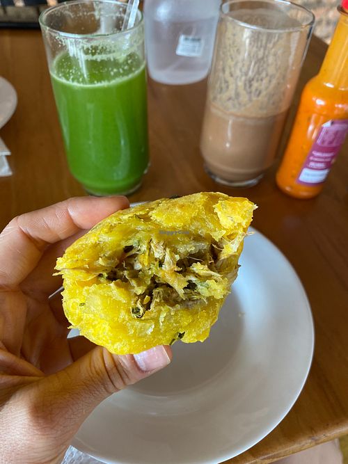 Jackfruit’s coxinha at Lanchonete Santa Maria in Alto Paraiso