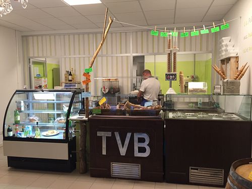 The food counter at TVB in Milan