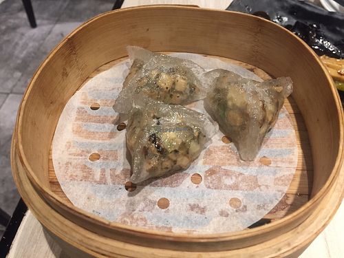 Elm Fungus Dumplings at The Veggie in Kowloon