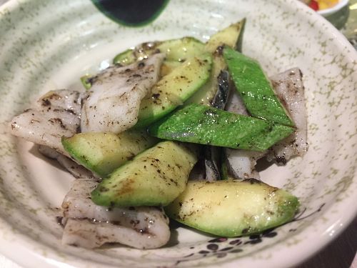 Fried Courgette with black truffle at The Veggie in Kowloon